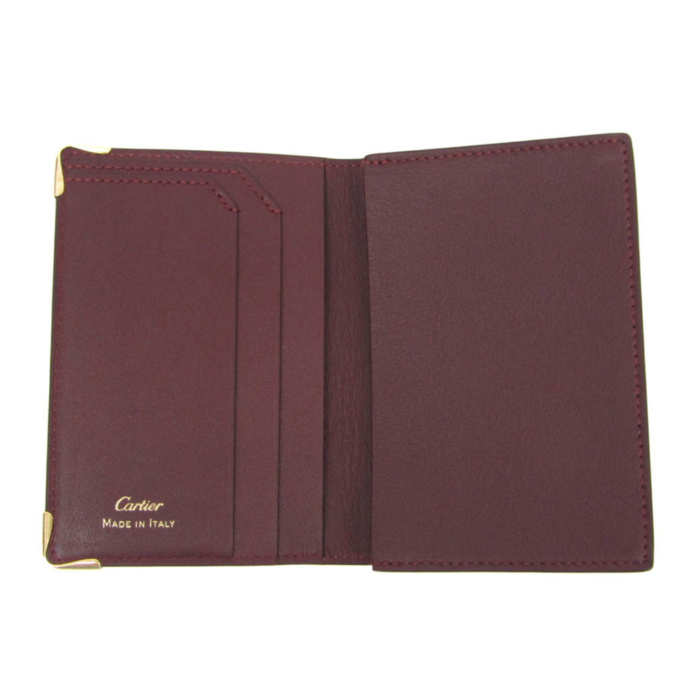 Cartier Must De Cartier L3001372 Leather Card Case Bordeaux - Picture 4 of 9